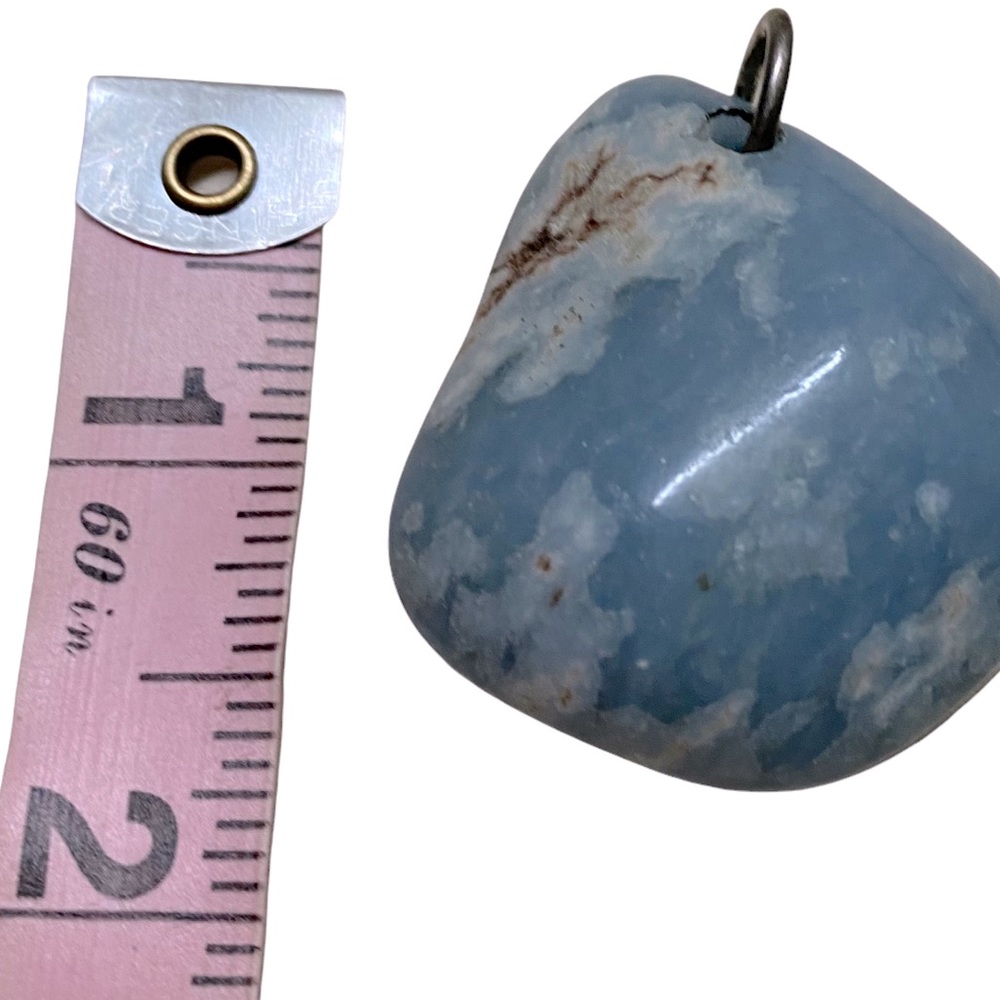 Large natural Jasper Quartz Stone Pendant - relief stress Stone